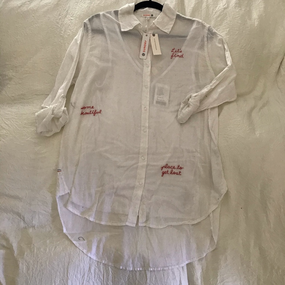 Long sleeve white shirt
